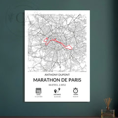 Affiche personnalisée course à pied - Idée cadeau running