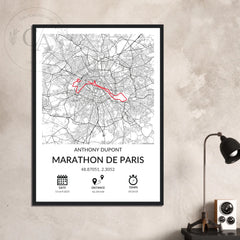 Affiche personnalisée course à pied - Idée cadeau running