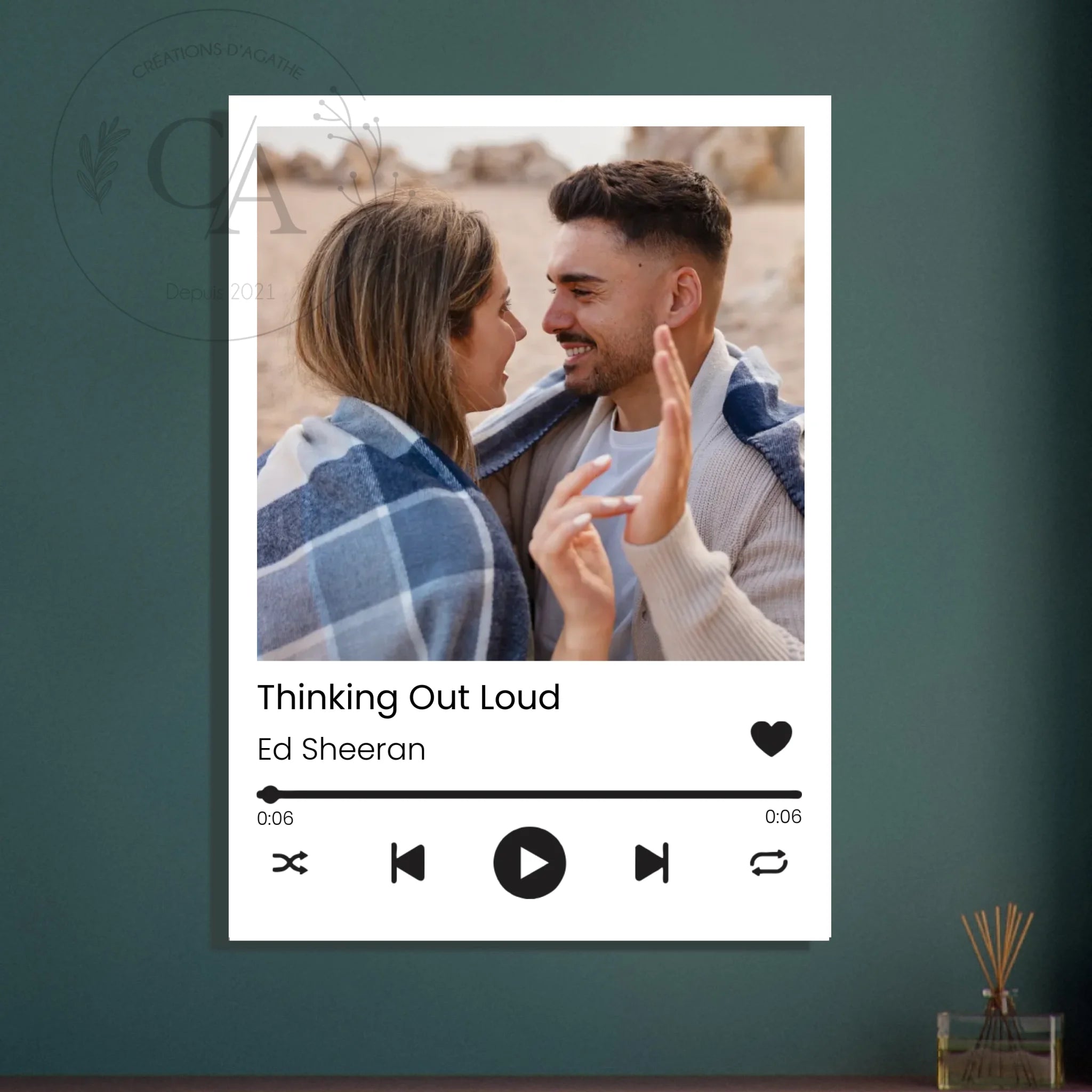 Affiche personnalisée Spotify - Lecteur de musique - Créations d'Agathe