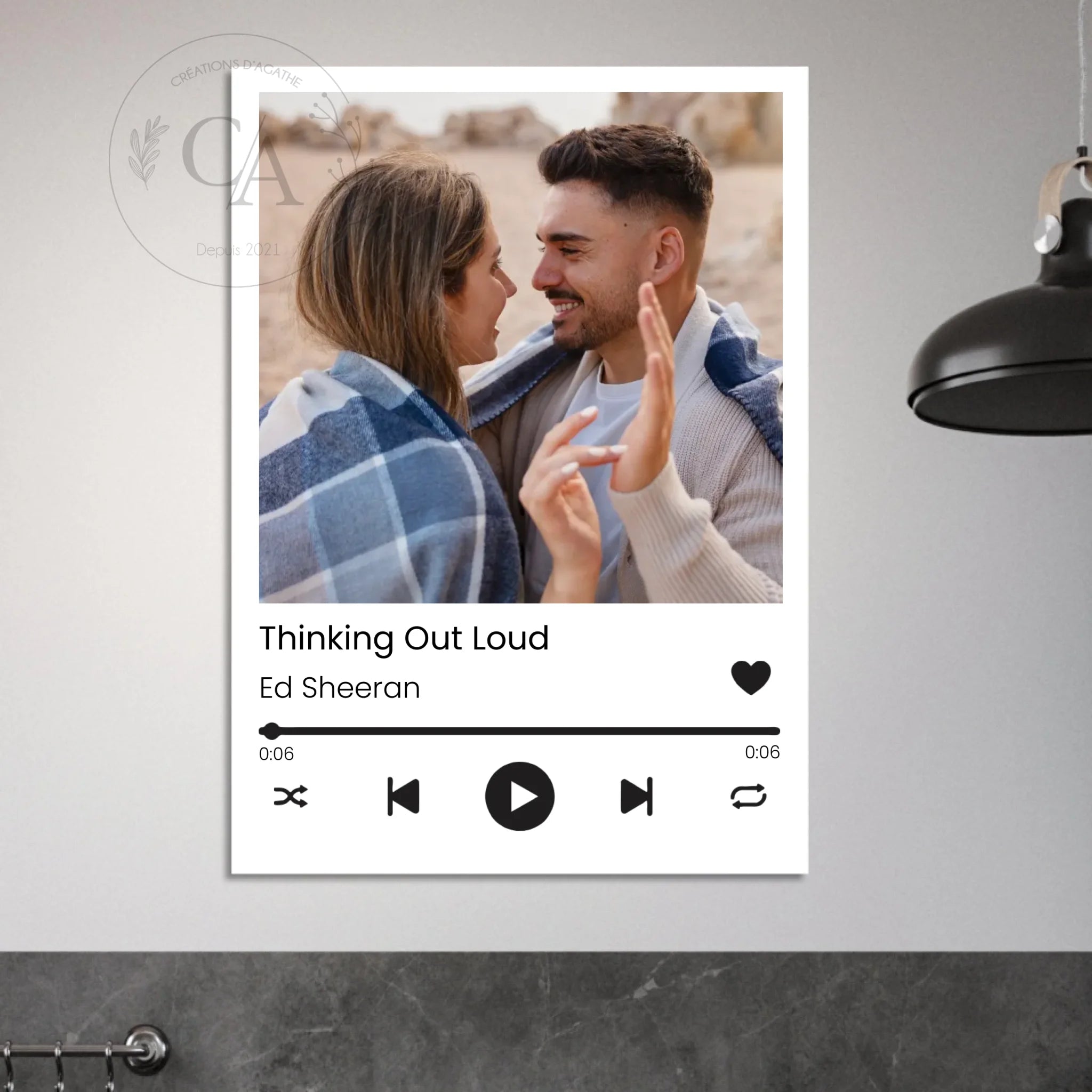 Affiche personnalisée Spotify - Lecteur de musique - Créations d'Agathe
