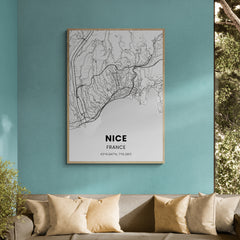 Affiche carte de Nice