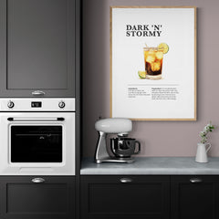 Affiche décorative cocktail Dark ‘n’ Stormy