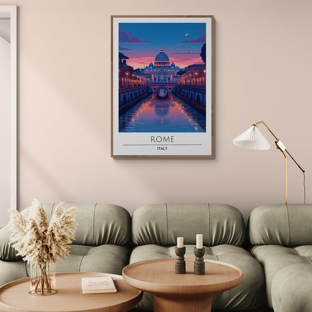 Affiche décorative Rome la nuit - Créations d'Agathe