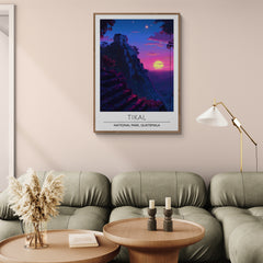Affiche décorative Tikal la nuit - Créations d'Agathe