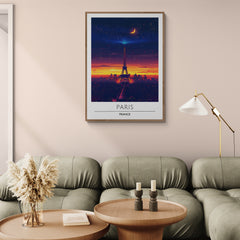 Affiche décorative Tour Eiffel la nuit - Créations d'Agathe