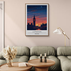 Affiche décorative Londres la nuit - Créations d'Agathe