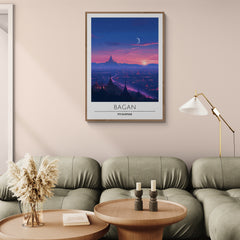 Affiche décorative Bagan la nuit - Créations d'Agathe