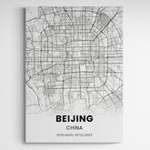 Affiche carte de Beijing