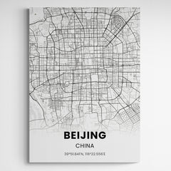 Affiche carte de Beijing