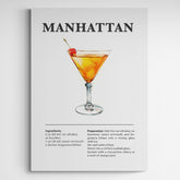 Affiche décorative cocktail Manhattan