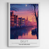Affiche décorative Delft la nuit - Créations d'Agathe