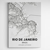 Affiche carte de Rio de Janeiro