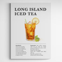 Affiche décorative cocktail Long island iced tea - Créations d'Agathe
