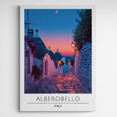 Affiche décorative Alberobello en Italie la nuit