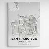 Affiche carte de San Francisco