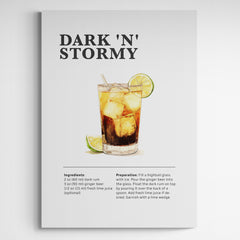 Affiche décorative cocktail Dark ‘n’ Stormy