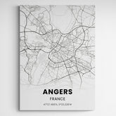 Affiche carte de Angers