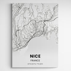 Affiche carte de Nice