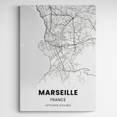 Affiche carte de Marseille