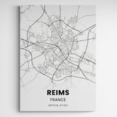 Affiche carte de Reims - Créations d'Agathe