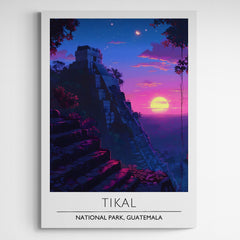 Affiche décorative Tikal la nuit - Créations d'Agathe