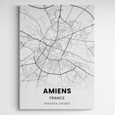 Affiche carte d'Amiens