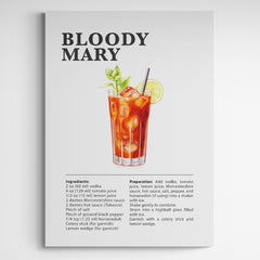 Affiche décorative cocktail Bloody Mary