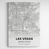Affiche carte de Las Vegas