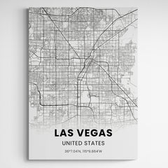 Affiche carte de Las Vegas