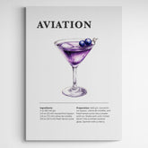 Affiche décorative cocktail Aviation