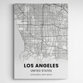 Affiche carte de Los Angeles