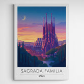 Affiche décorative Sagrada Familia la nuit - Créations d'Agathe