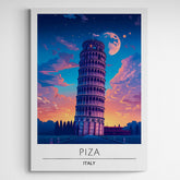 Affiche décorative Tour de Pise la nuit