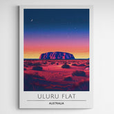 Affiche décorative Uluru Flat la nuit
