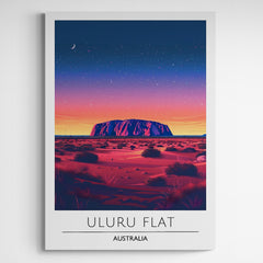 Affiche décorative Uluru Flat la nuit