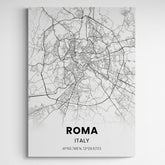 Affiche carte de Rome