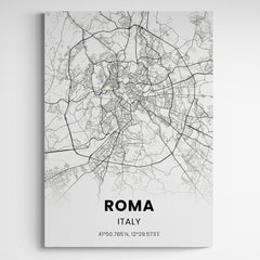 Affiche carte de Rome