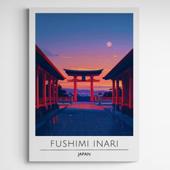 Affiche décorative Fushimi Inari la nuit - Créations d'Agathe