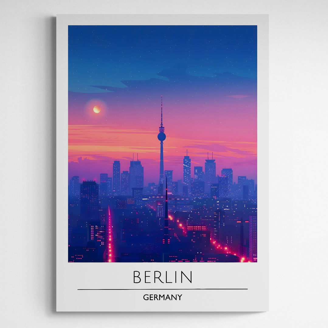 Affiche décorative Berlin la nuit - Créations d'Agathe