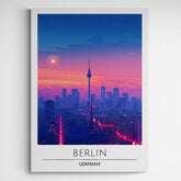 Affiche décorative Berlin la nuit - Créations d'Agathe