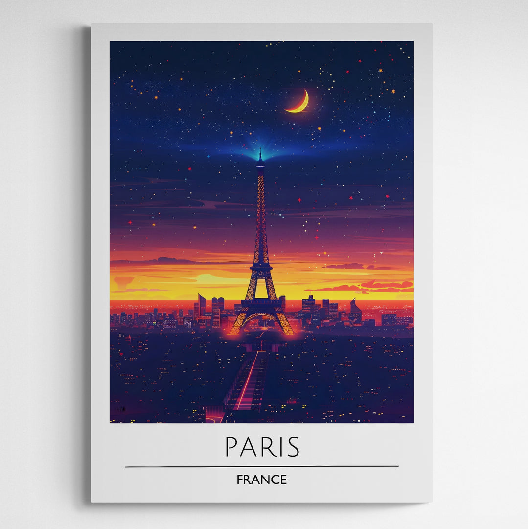 Affiche décorative Tour Eiffel la nuit - Créations d'Agathe
