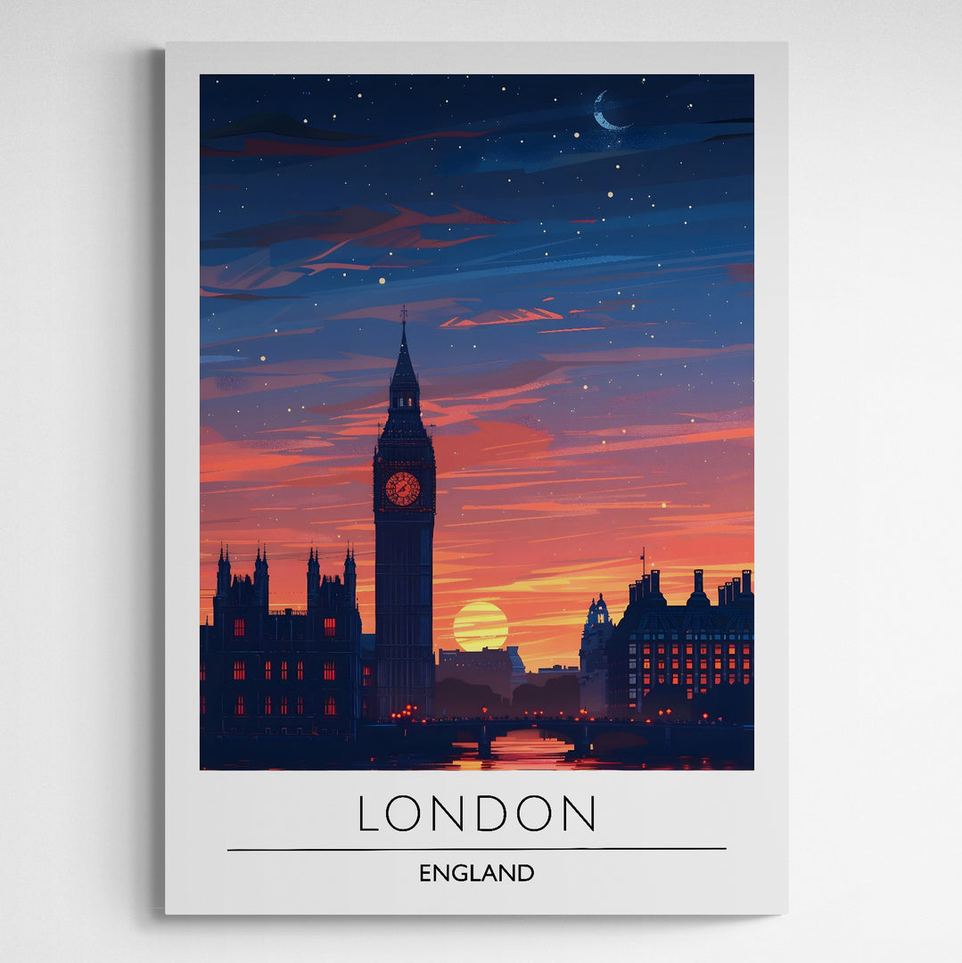 Affiche décorative Londres la nuit - Créations d'Agathe