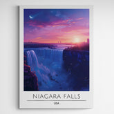 Affiche décorative Les chutes du Niagara la nuit