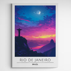 Affiche décorative Rio de Janeiro la nuit - Créations d'Agathe