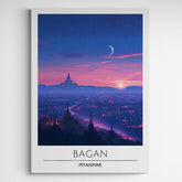 Affiche décorative Bagan la nuit - Créations d'Agathe