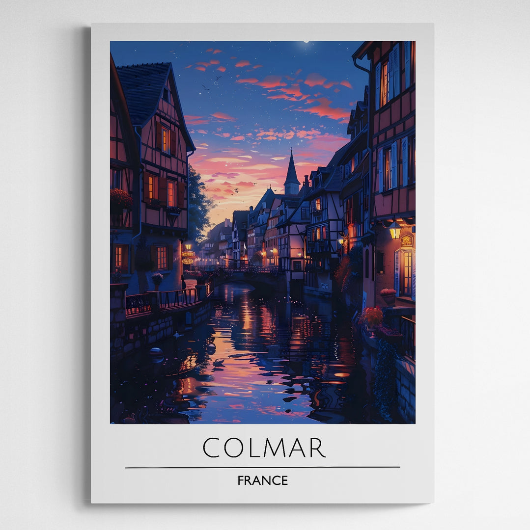 Affiche décorative Colmar la nuit - Créations d'Agathe