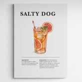 Affiche décorative cocktail Salty Dog - Créations d'Agathe