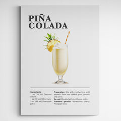 Affiche décorative cocktail Pina Colada