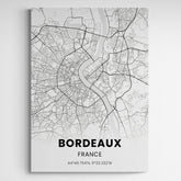 Affiche carte de Bordeaux