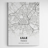 Affiche carte de Lille - Créations d'Agathe